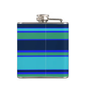 青と緑のストライプ フラスク (裏面)