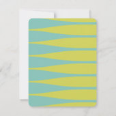 青と緑のストリエーションモノグラムノートカード ノートカード (裏面)