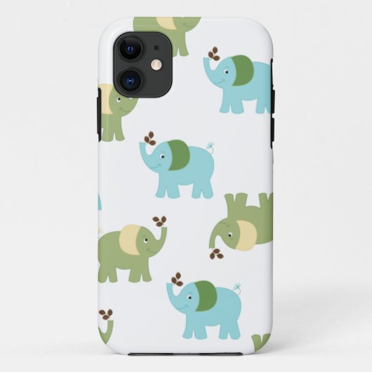 青と緑のゾウiPhone 5ケース Case-Mate iPhoneケース (裏面)