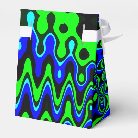 青と緑のテカラフルントサイケデリックの優先ボックス フェイバーボックス (裏面サイド)