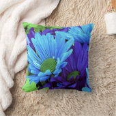 青と緑のデイジー クッション (ブランケット)