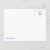 青と緑のトランペットのエンジェル葉書 シーズンポストカード (裏面)