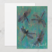 青と緑のトンボの招待状 招待状 (正面/裏面)