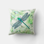 青と緑のトンボ クッション (裏面)