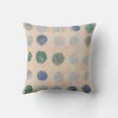 青と緑のドット装飾用クッション クッション (裏面)