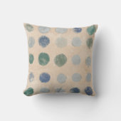 青と緑のドット装飾用クッション クッション (正面)