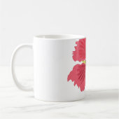 青と緑のハミングバードと赤のハイビスカス コーヒーマグカップ (左)