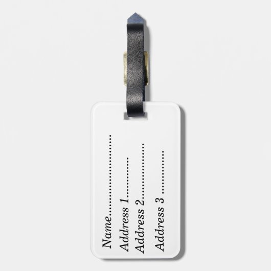 青と緑のハミングバードと赤のハイビスカス ラゲッジタグ (裏面縦)