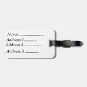 青と緑のハミングバードと赤のハイビスカス ラゲッジタグ (裏面横)