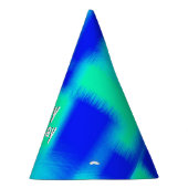 青と緑のパッチワーク パーティーハット (右)