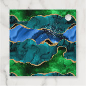 青と緑のピーコックアゲート誕生日ありがとう フェイバータグ (裏面)