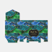 青と緑のピーコックアゲート誕生日ありがとう フェイバーボックス (折り畳みなし)
