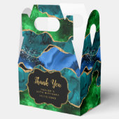 青と緑のピーコックアゲート誕生日ありがとう フェイバーボックス (オープン)