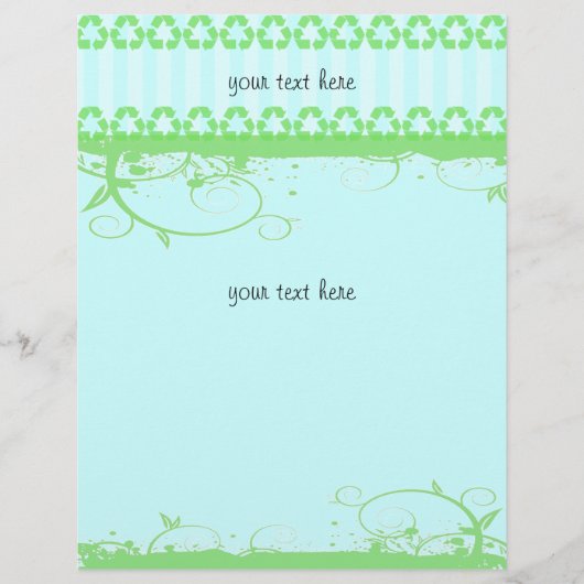 青と緑のファンキーデザイン チラシ (正面)