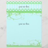 青と緑のファンキーデザイン チラシ (裏面)