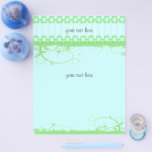 青と緑のファンキーデザイン チラシ (シングル)