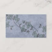 青と緑のフラワー名刺 名刺 (裏面)