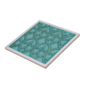 青と緑のフルーアデリス タイル (側面)