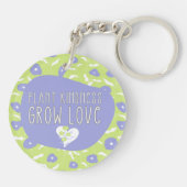 青と緑のフローラカインドネスキーチェーン キーホルダー (裏面)