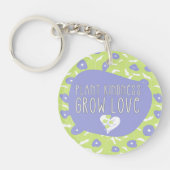 青と緑のフローラカインドネスキーチェーン キーホルダー (正面)