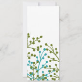 青と緑のフローラロング結婚式招待状 招待状 (裏面)