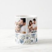 青と緑のフローラ4 Photo Collageカスタム コーヒーマグカップ (中央)