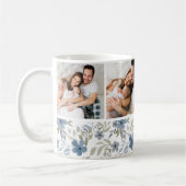 青と緑のフローラ4 Photo Collageカスタム コーヒーマグカップ (左)