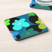 青と緑のフローラ コースター (左側)