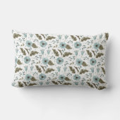 青と緑のフローラ ランバークッション (裏面)