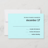 青と緑のプレモダンイド対応カード 出欠カード (裏面)