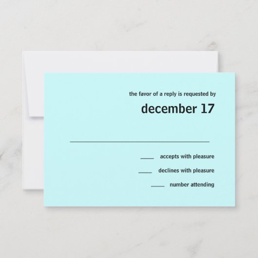 青と緑のプレモダンイド対応カード 出欠カード (裏面)