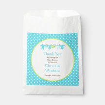 青と緑のベビーライン赤ちゃんシャワー