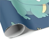 青と緑のベビー ラッピングペーパー (ロールコーナー)