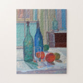 青と緑のボトルとオレンジ | Spencer Gore ジグソーパズル (縦)