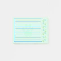 青と緑のポープリントノート