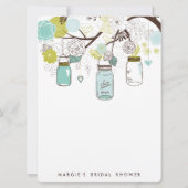 青と緑のメイソンジャー テーブルナンバー カード (裏面)