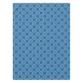 青と緑のメダリオンのテーブルクロス テーブルクロス (正面)