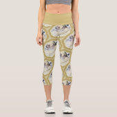 青と緑のメダリオン カプリレギンス (正面)