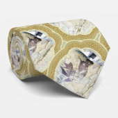 青と緑のメダリオン ネクタイ (ロール)