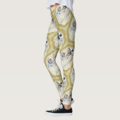 青と緑のメダリオン レギンス (左)