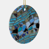 青と緑のモザイクタイル セラミックオーナメント (右)