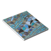 青と緑のモザイクタイル ノートパッド (アングル)