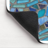 青と緑のモザイクタイル マウスパッド (コーナー)