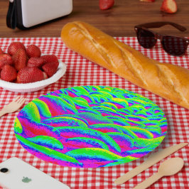 青と緑のロックスケープ ペーパープレート