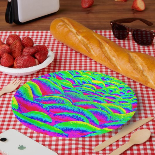 青と緑のロックスケープ ペーパープレート (ピクニック)