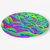 青と緑のロックスケープ ペーパープレート (アングル)