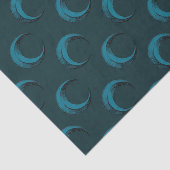 青と緑の三日月のパターンのハロウィーン 薄葉紙 (詳細)