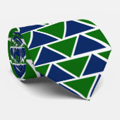 青と緑の三角形 ネクタイ (ロール)