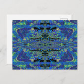 青と緑の中の蝶 ポストカード (正面/裏面)