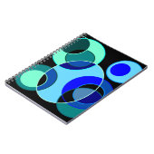 青と緑の交差円のデザイン ノートブック (左側)